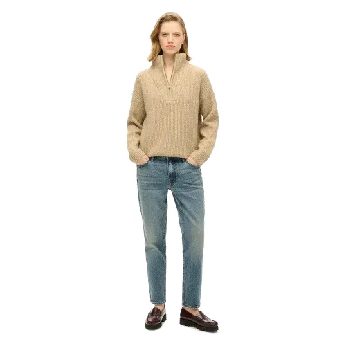 superdry Spodnie jeans Mid Rise Slim z organicznej bawełny Logan Vintage Dark