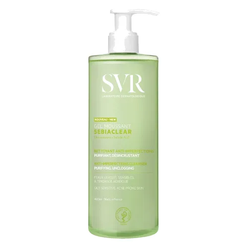 SVR Sebiaclear Moussant Żele do mycia twarzy 400 ml