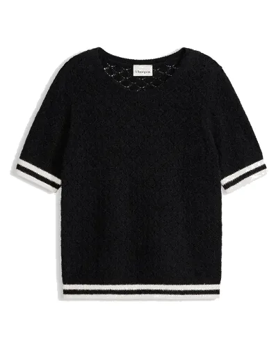 Sweter ażurowy z przędzy piórkowej