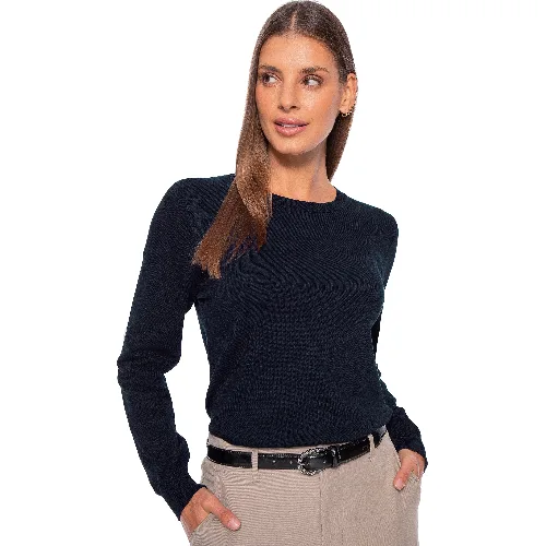 Sweter damski klasyczny granatowy