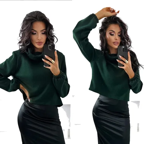 Sweter komin Witch zielony