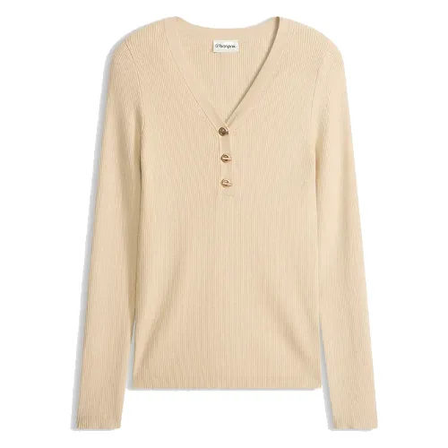 Sweter w prążek z wiskozą