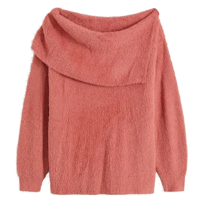 Sweter z asymetrycznym dekoltem off-shoulder