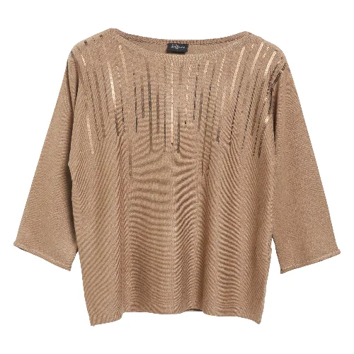 Sweter z cienkiej dzianiny Relaxed Fit z cekinami
