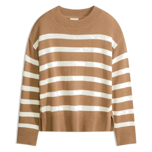 Sweter z cienkiej dzianiny z mieszanki bawełny