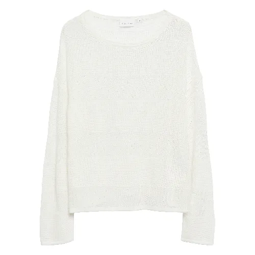 Sweter z dzianiny Ajour z drobnymi cekinami