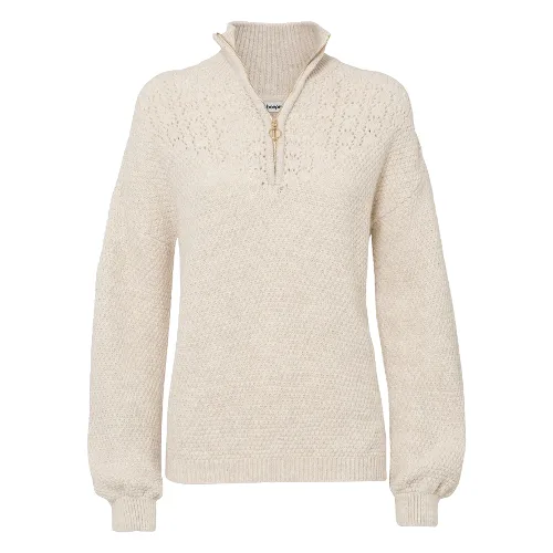 Sweter ze stójką w ażurowy wzór