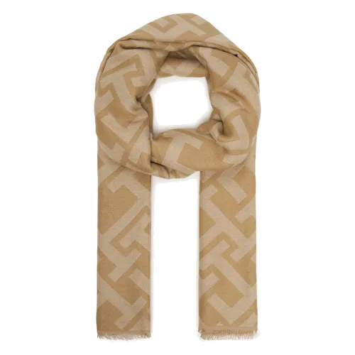 Szal Tommy Hilfiger Th Monogram Heavy Scarf AW0AW18051 Beżowy