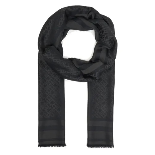 Szal Tommy Hilfiger Th Monogram Scarf AW0AW18273 Czarny