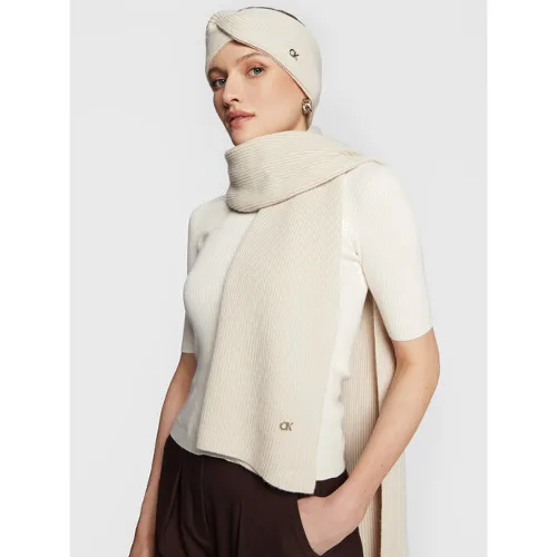 Szalik Calvin Klein Re-Lock K60K610415 Beżowy