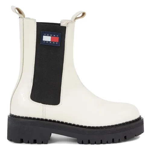 Sztyblety Tommy Jeans Tjw Urban Chelsea EN0EN02298 Biały