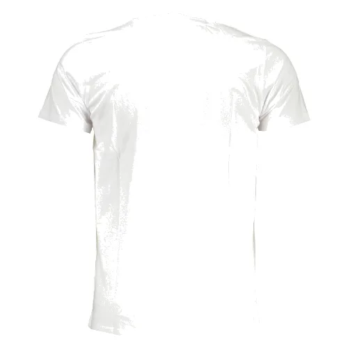 T-SHIRT MĘSKI Z KRÓTKIM RĘKAWEM KLASY CAVALLI BIAŁY