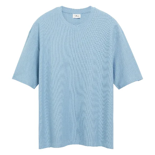 T-shirt o prążkowanej fakturze o kroju Modern Fit