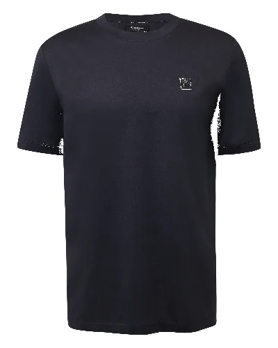 T-shirt wykonany z merceryzowanej bawełny z logo