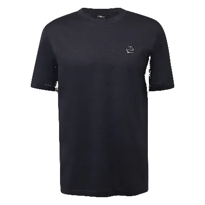 T-shirt wykonany z merceryzowanej bawełny z logo