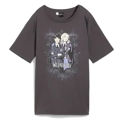 T-shirt z motywem Wednesday z czystej bawełny