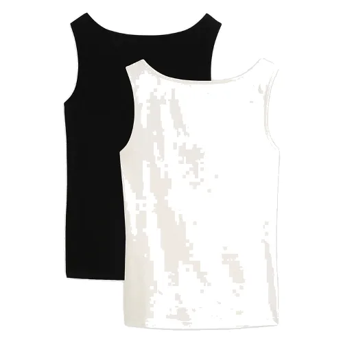 Tank top z dekoltem łódką, 2 szt.