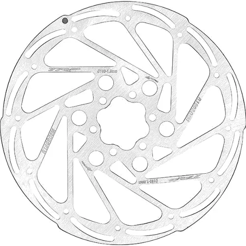 Tarcza hamulcowa 6 otworów TRP S02M 180 mm/6 trous