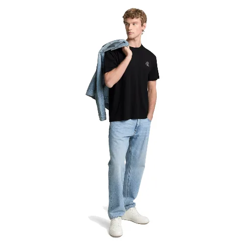 Tom Tailor Denim Koszulka Mężczyźni Bawełna czarny