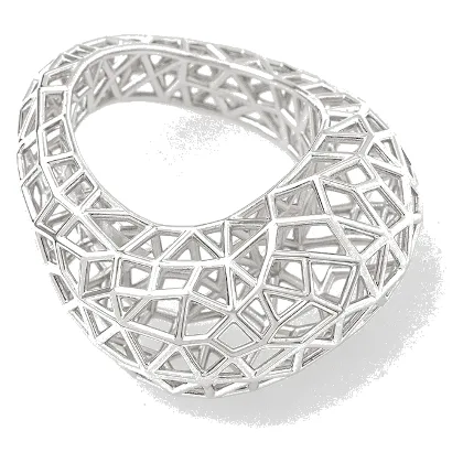 Tom Wood pierścionek srebrny Maze Ring