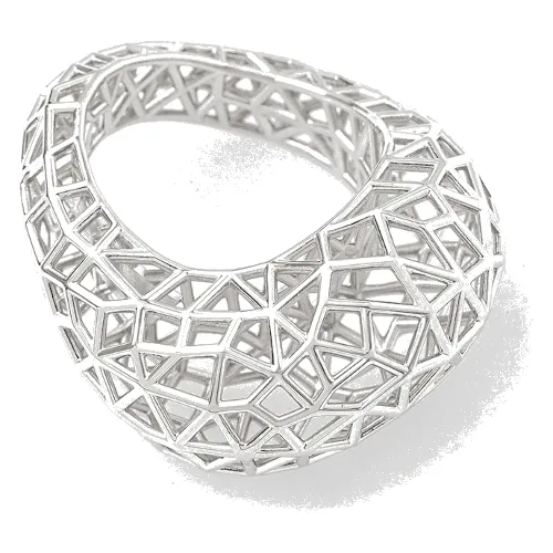 Tom Wood pierścionek srebrny Maze Ring