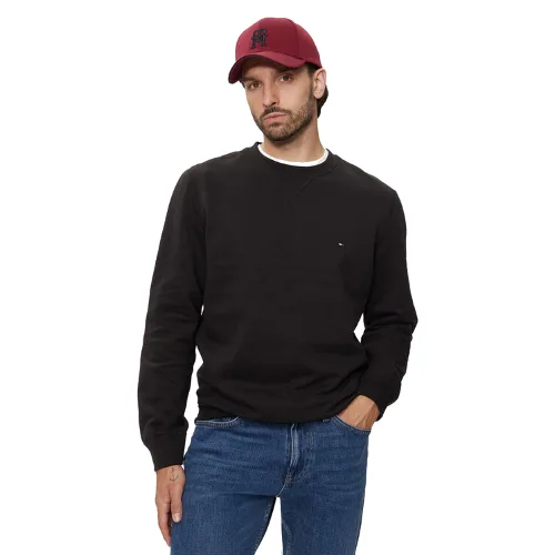 Tommy Hilfiger Bluza Essential MW0MW37232 Czarny Regular Fit