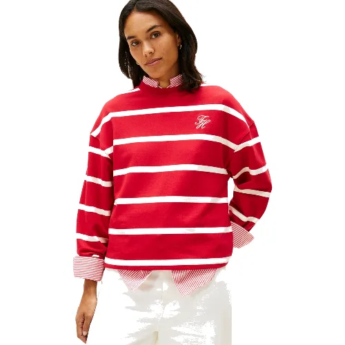 Tommy Hilfiger Bluza Kobiety czerwony|biały
