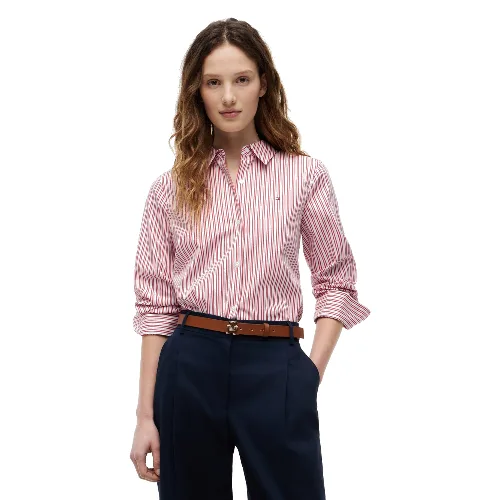 Tommy Hilfiger bluzka koszulowa Kobiety Bawełna (100%) czerwony|wielokolorowy