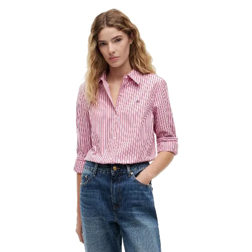 Tommy Hilfiger bluzka koszulowa Kobiety Bawełna (100%) różowy