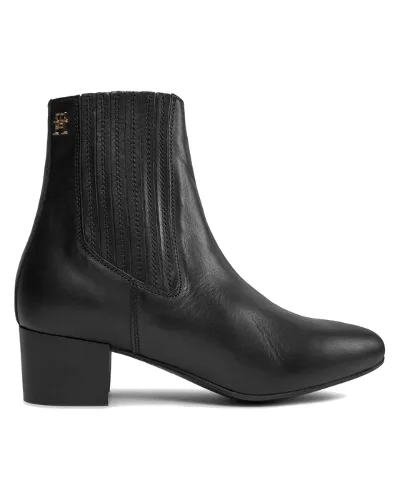 Tommy Hilfiger Botki Essential Leather Boot FW0FW07759 Czarny
