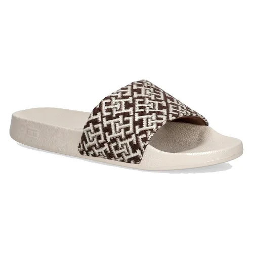 Tommy Hilfiger klapki damskie TH MONOGRAM POOL SLIDE