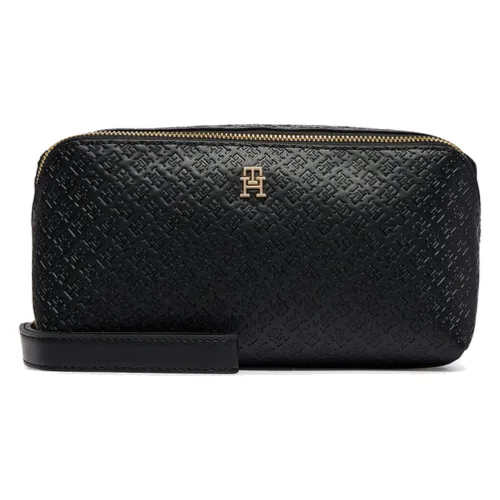 Tommy Hilfiger Kosmetyczka Th Icon Double Washbag Mono AW0AW18930 Czarny