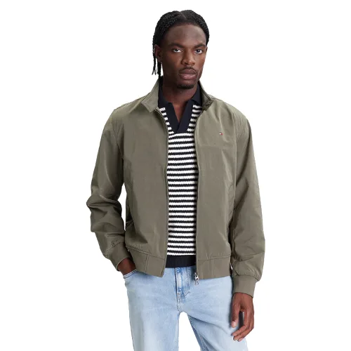 Tommy Hilfiger Kurtka bomber Harrington MW0MW39637 Zielony Regular Fit