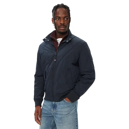Tommy Hilfiger Kurtka bomber Harrington MW0MW44766 Granatowy Regular Fit