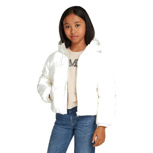 Tommy Hilfiger Kurtka puchowa New York KG0KG08496 Écru Regular Fit