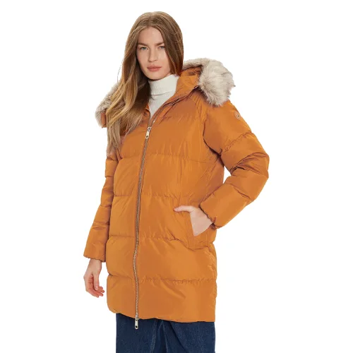 Tommy Hilfiger Kurtka puchowa WW0WW42743 Pomarańczowy Regular Fit