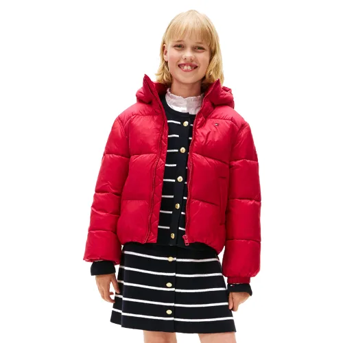 Tommy Hilfiger Kurtka zimowa KG0KG08759 S Czerwony Regular Fit