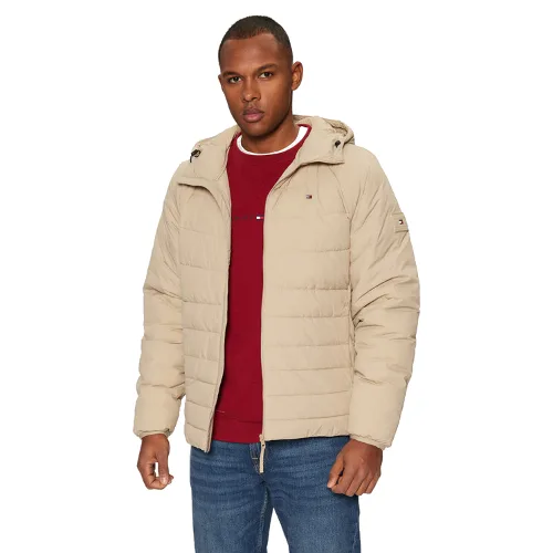 Tommy Hilfiger Kurtka zimowa MW0MW37641 Beżowy Regular Fit