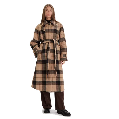 Tommy Hilfiger Płaszcz wełniany WW0WW46870 Beżowy Relaxed Fit