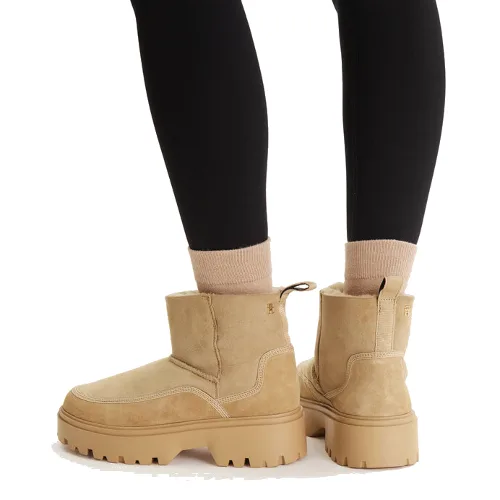 Tommy Hilfiger Śniegowce Real Shearling Pullon FW0FW08997 Beżowy