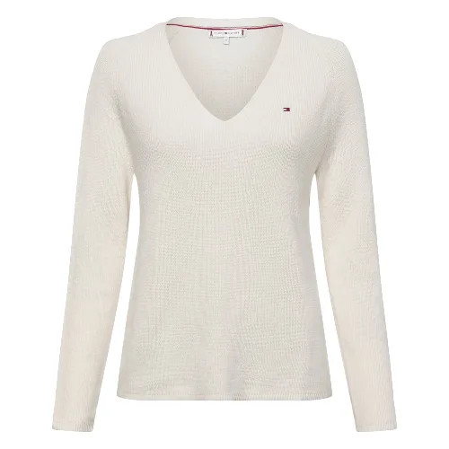 Tommy Hilfiger Sweter z dzianiny Kobiety Bawełna beżowy