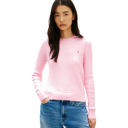 Tommy Hilfiger Sweter z dzianiny Kobiety Bawełna różowy