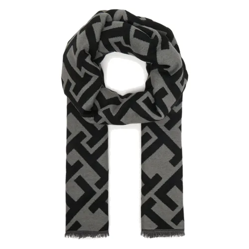 Tommy Hilfiger Szal Th Monogram Heavy Scarf AW0AW18051 Czarny