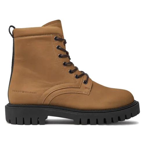 Tommy Hilfiger Trapery Casual Hilfiger Chunk Z Nbk Boot FM0FM05149 Brązowy