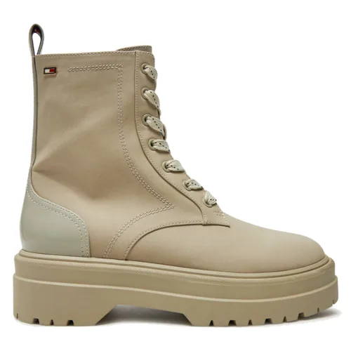 Tommy Hilfiger Trapery Flag Ventile Lace Up Boot FW0FW08287 Beżowy
