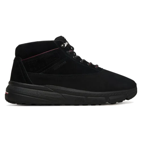 Tommy Hilfiger Trzewiki Hilfiger W Nbk Sde Hybrid Boot FM0FM05609 Czarny