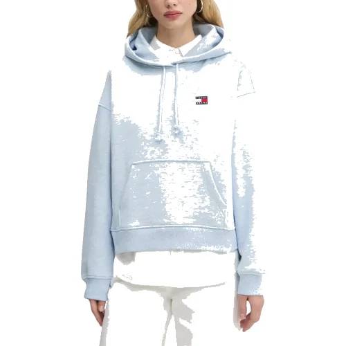 TOMMY JEANS Błękitna damska bluza z kapturem