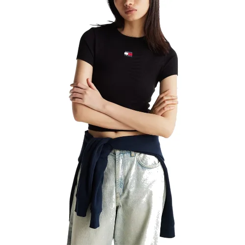 TOMMY JEANS Czarny damski t-shirt