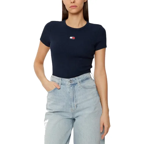 TOMMY JEANS Granatowy t-shirt damski