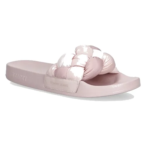 Tommy Jeans klapki damskie TJW BRAIDED SLIDES
